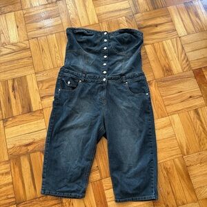 Vintage Black Denim Jumpsuit